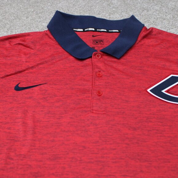 Nike Cleveland Guardians Polo Shirt Mens 3XL XXL Red Cooperstown Collection S/S - Picture 4 of 14